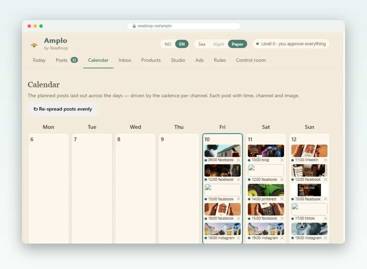 Amplo — your book's marketing, in your own voice